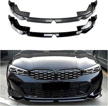 BMW G20 LCI Front Lip – Gloss Black / Carbon Look - German Auto B