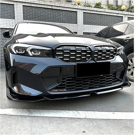 BMW G20 LCI Front Lip – Gloss Black / Carbon Look - German Auto B