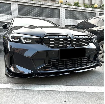BMW G20 LCI Front Lip – Gloss Black / Carbon Look - German Auto B